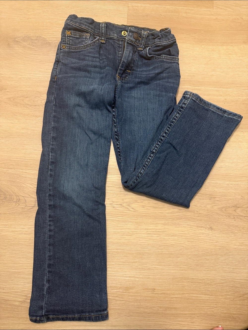 Wrangler Boys Dark Blue Straight stretch Leg Jeans 6 Slim